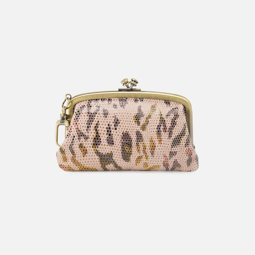 Cheer Frame Pouch In Printed Leather – Summer Safari