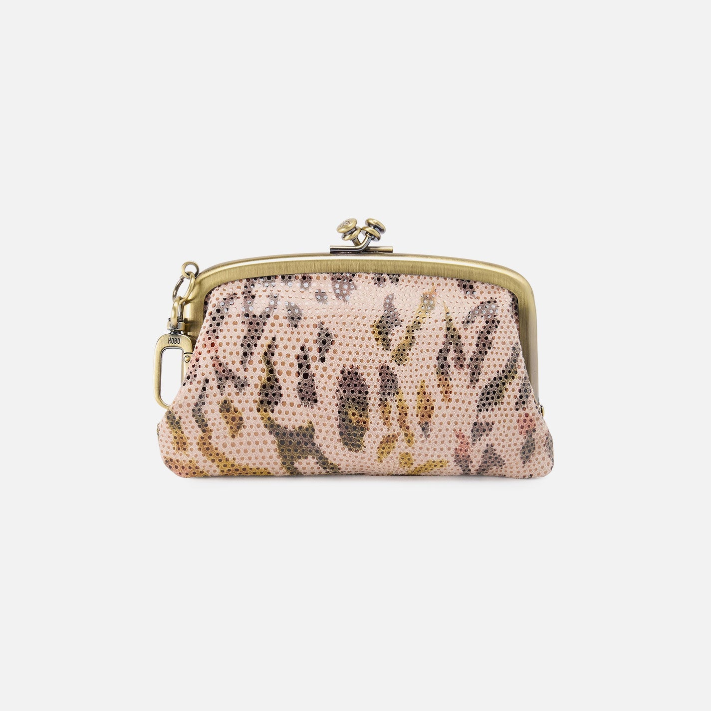 Cheer Frame Pouch In Printed Leather – Summer Safari