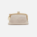Cheer Frame Pouch In Metallic Leather – Sand Shimmer