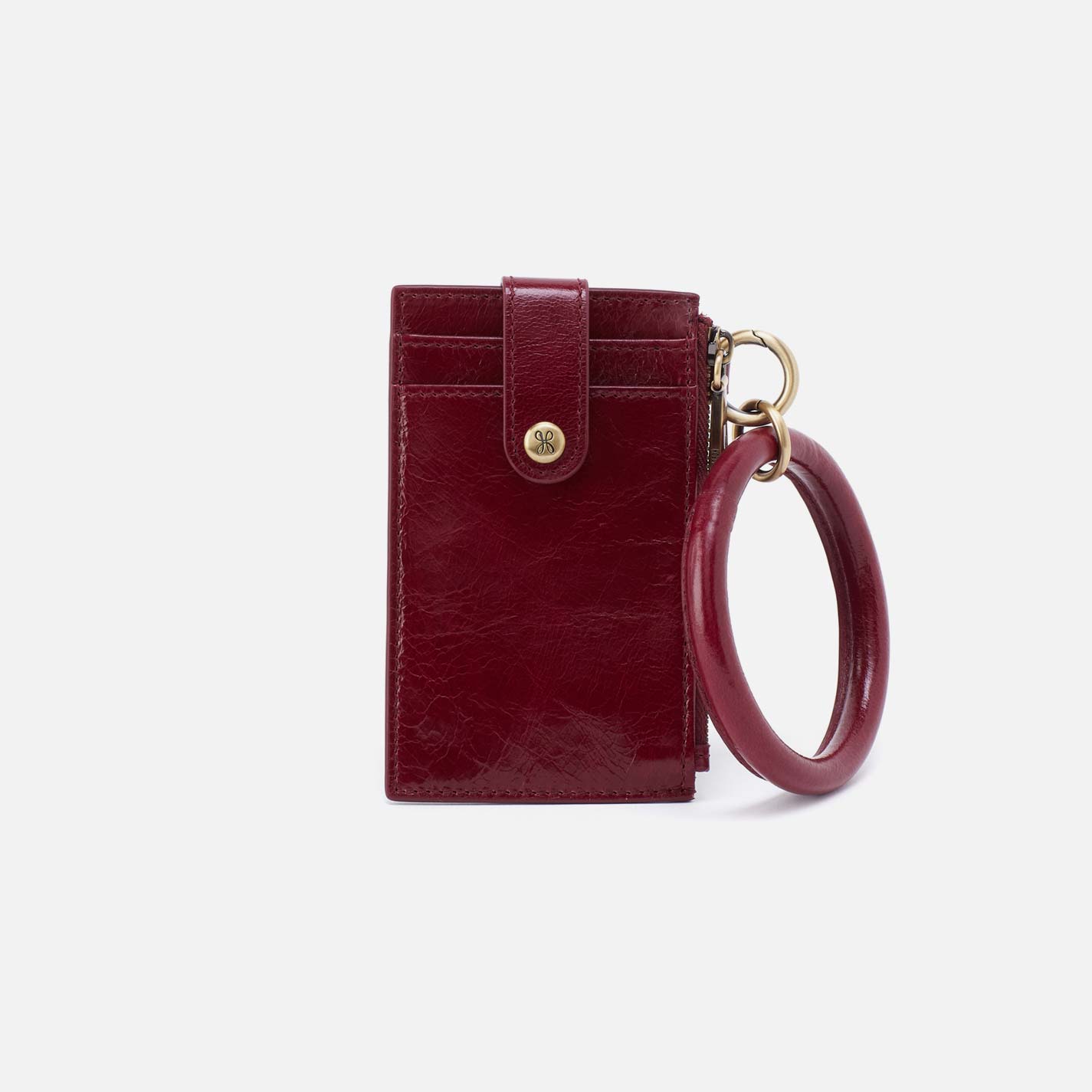 Ring Credit Card Wristlet in Polished Leather – Saddleberry