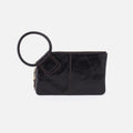 Sable Wristlet in Polished Leather – Black