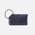 Sable Wristlet In Polished Leather – Blue Stone