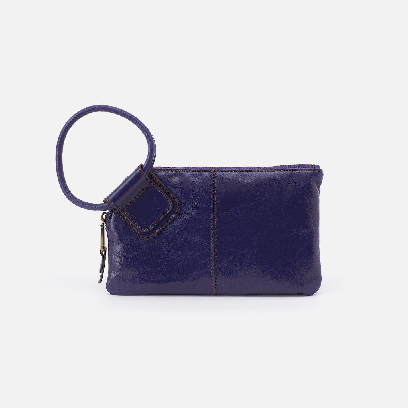Sable Wristlet in Polished Leather – Winter Violet