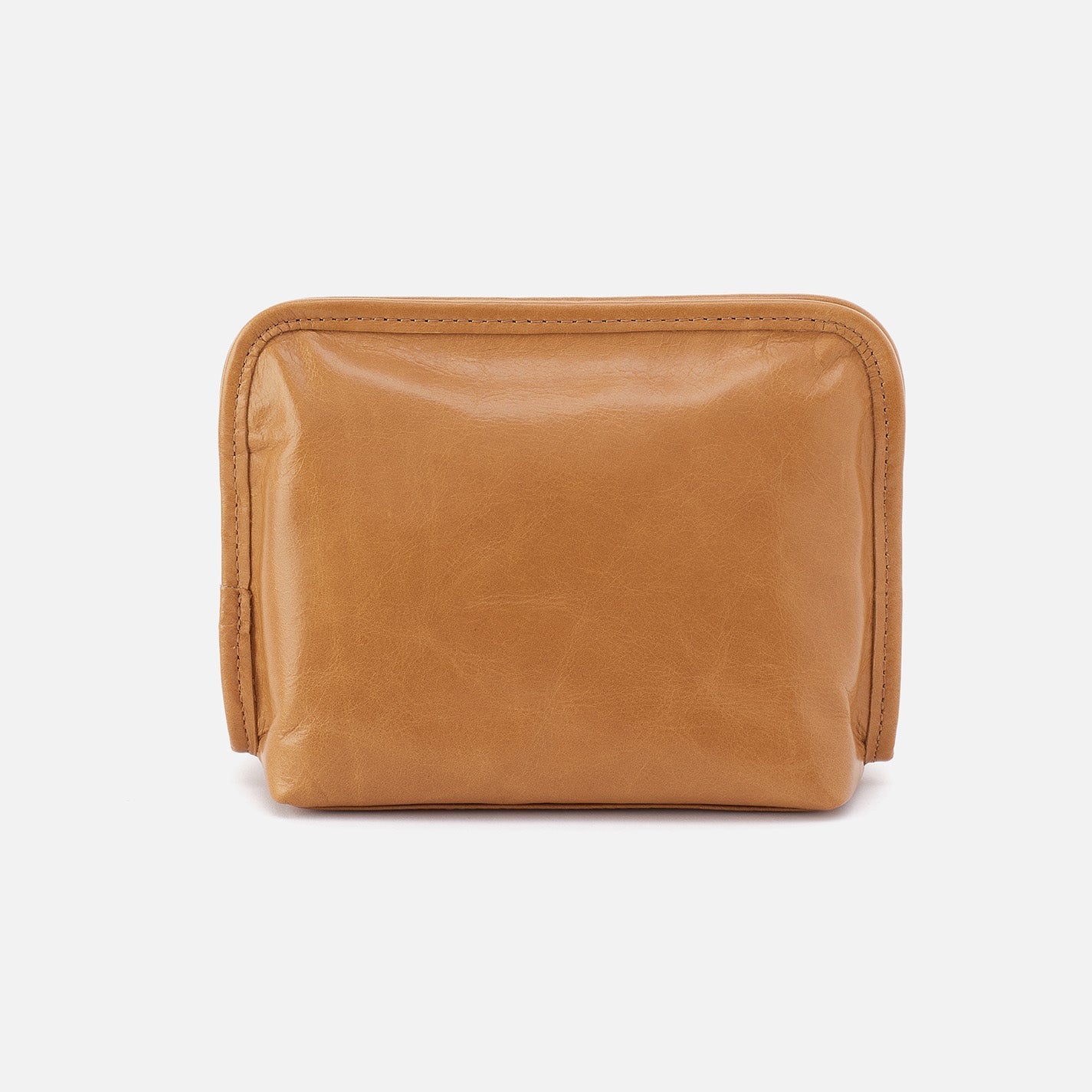 Beauty Cosmetic Pouch in Polished Leather – Natural
