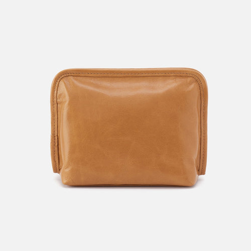 Beauty Cosmetic Pouch in Polished Leather – Natural