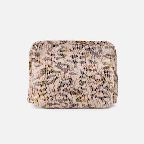 Beauty Cosmetic Pouch In Printed Leather – Summer Safari