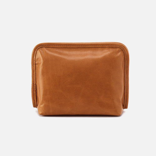 Beauty Cosmetic Pouch in Polished Leather – Truffle