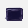 Beauty Cosmetic Pouch in Polished Leather – Winter Violet