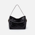 Render Shoulder Bag in Polished Leather – Black