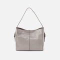 Render Shoulder Bag In Polished Leather – Light Grey