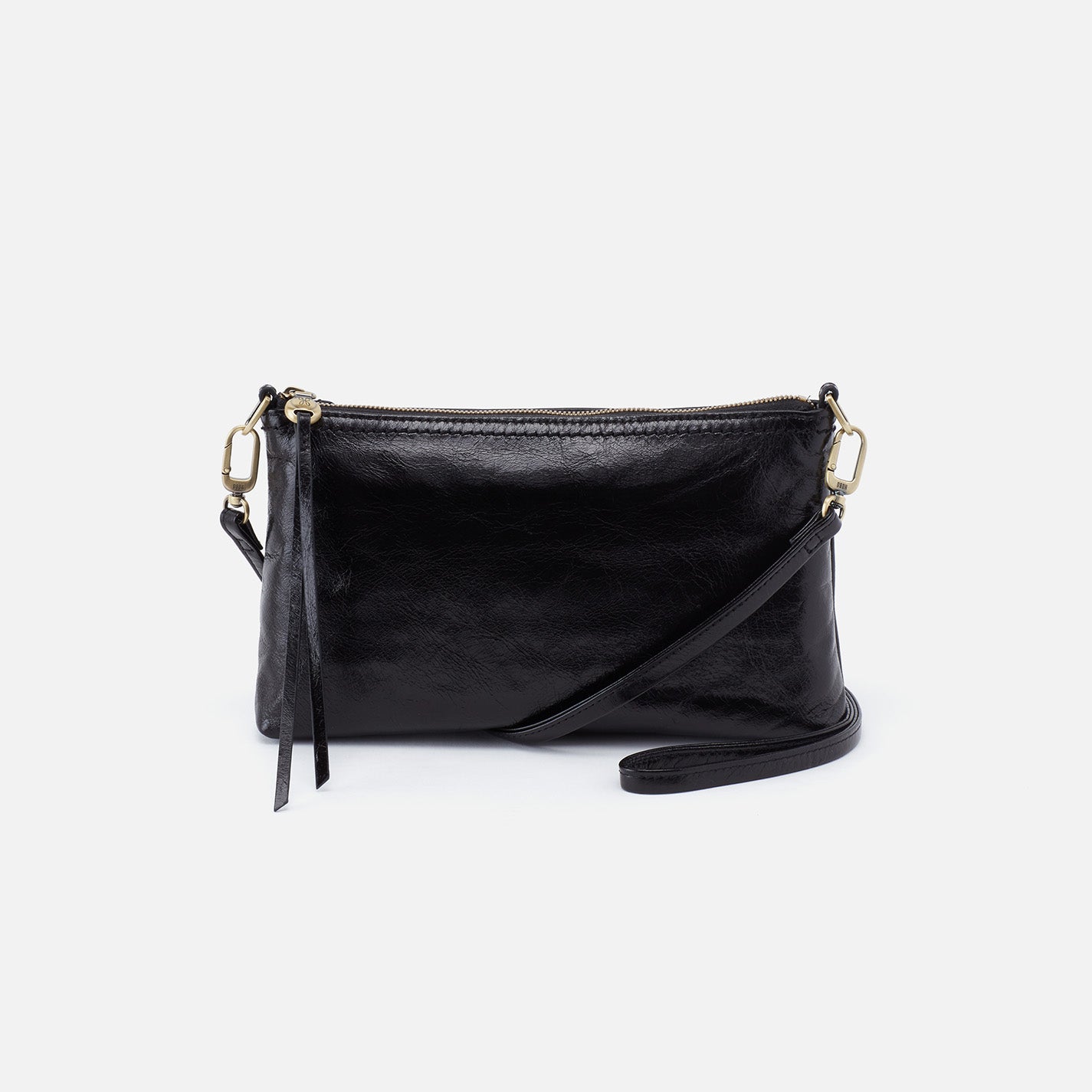 Darcy Crossbody in Polished Leather – Black