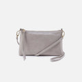 Darcy Crossbody in Polished Leather – Light Grey