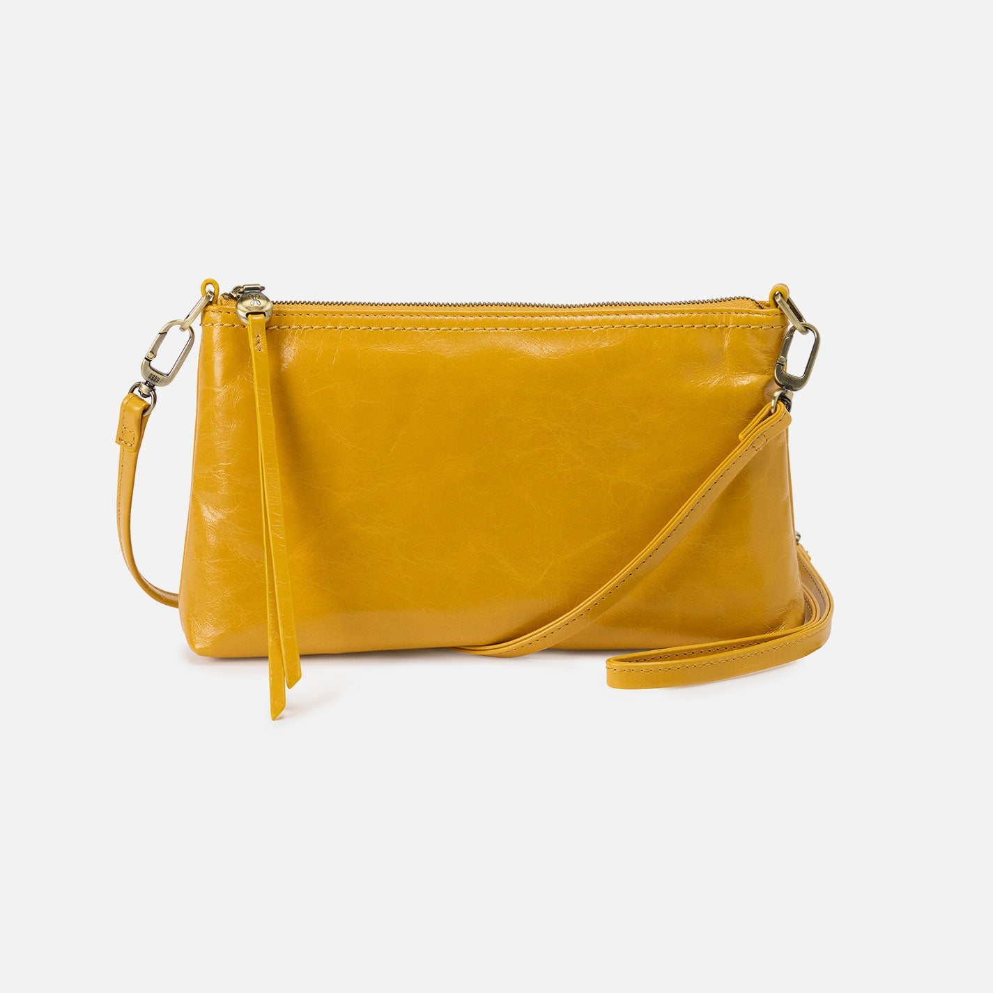 Darcy Crossbody In Polished Leather – Sun Glow