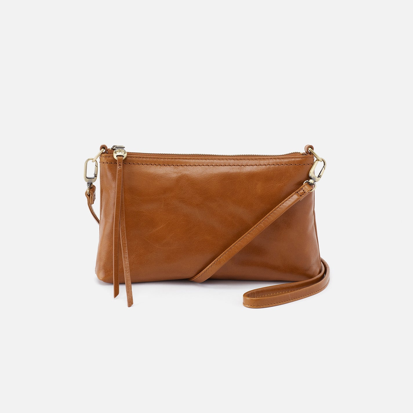 Darcy Crossbody in Polished Leather – Truffle