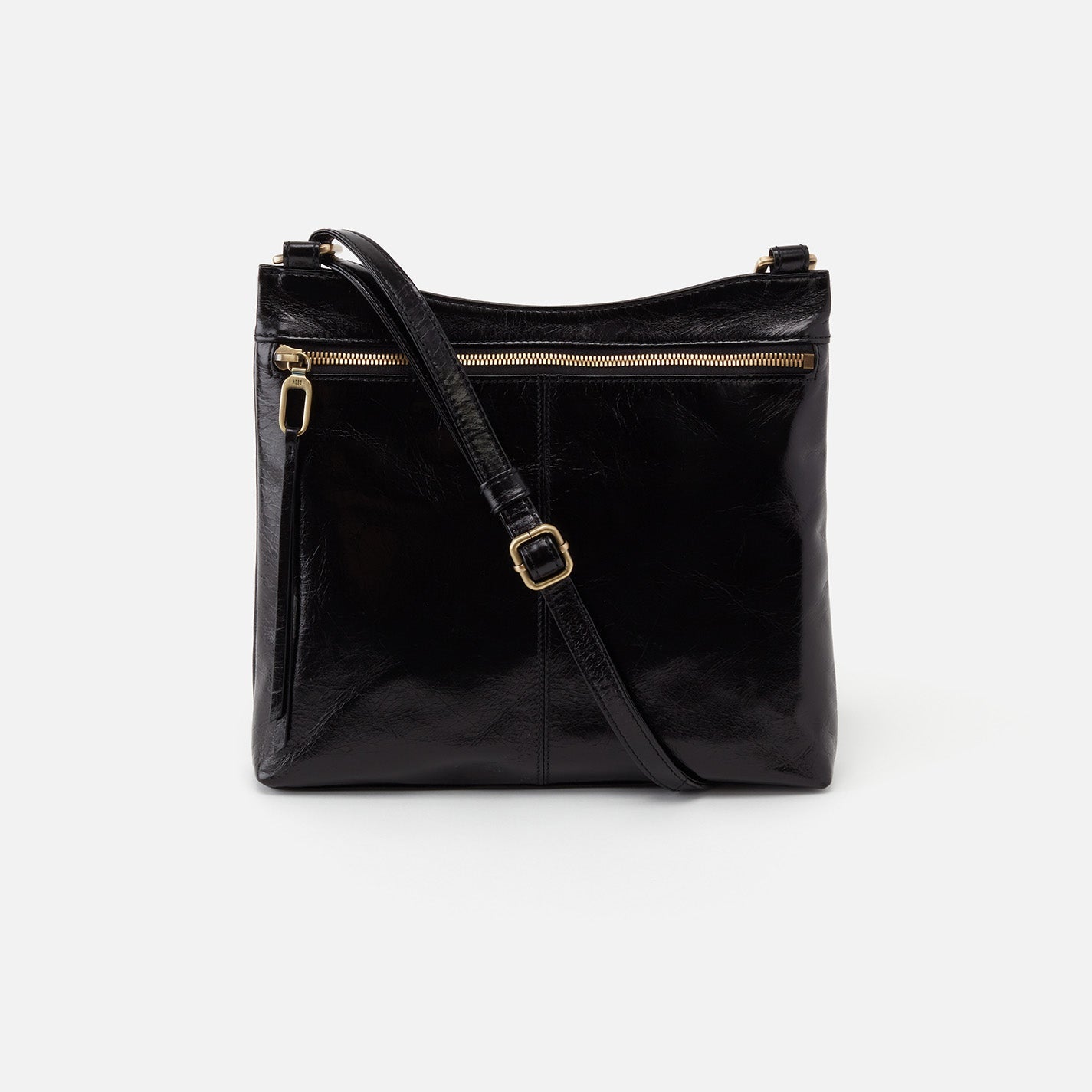 Cambel Crossbody in Polished Leather – Black