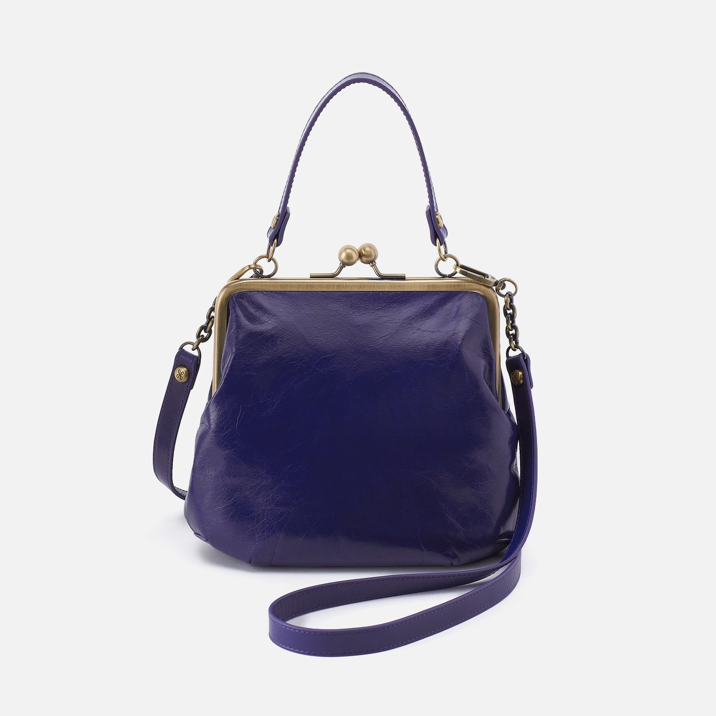 Alba Crossbody in Polished Leather – Winter Violet