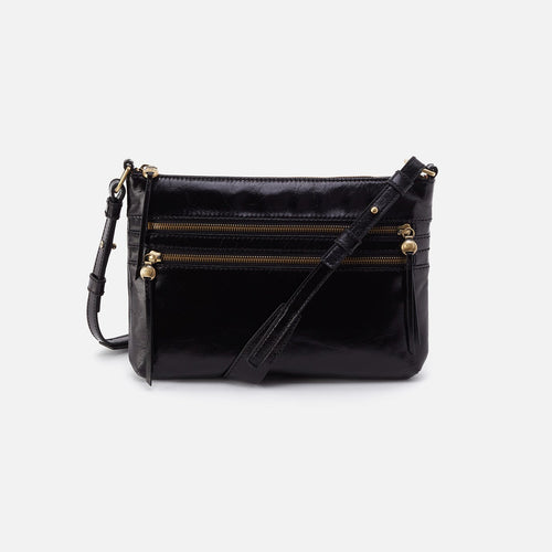 Billie Crossbody In Polished Leather – Black