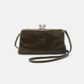 Lauren Frame Crossbody In Polished Leather – Deep Moss