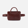Sheila Belt Bag In Polished Leather – Chocolate