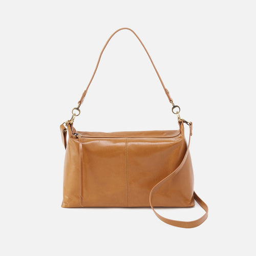 Avon Shoulder Bag In Polished Leather – Natural