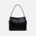 Seneca Shoulder Bag in Polished Leather – Black