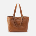 Romy Max Tote In Polished Leather – Truffle