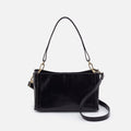 Seneca Shoulder Crossbody in Polished Leather – Black