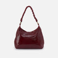Madison Shoulder in Aniline Gloss Leather – Garnet Gloss