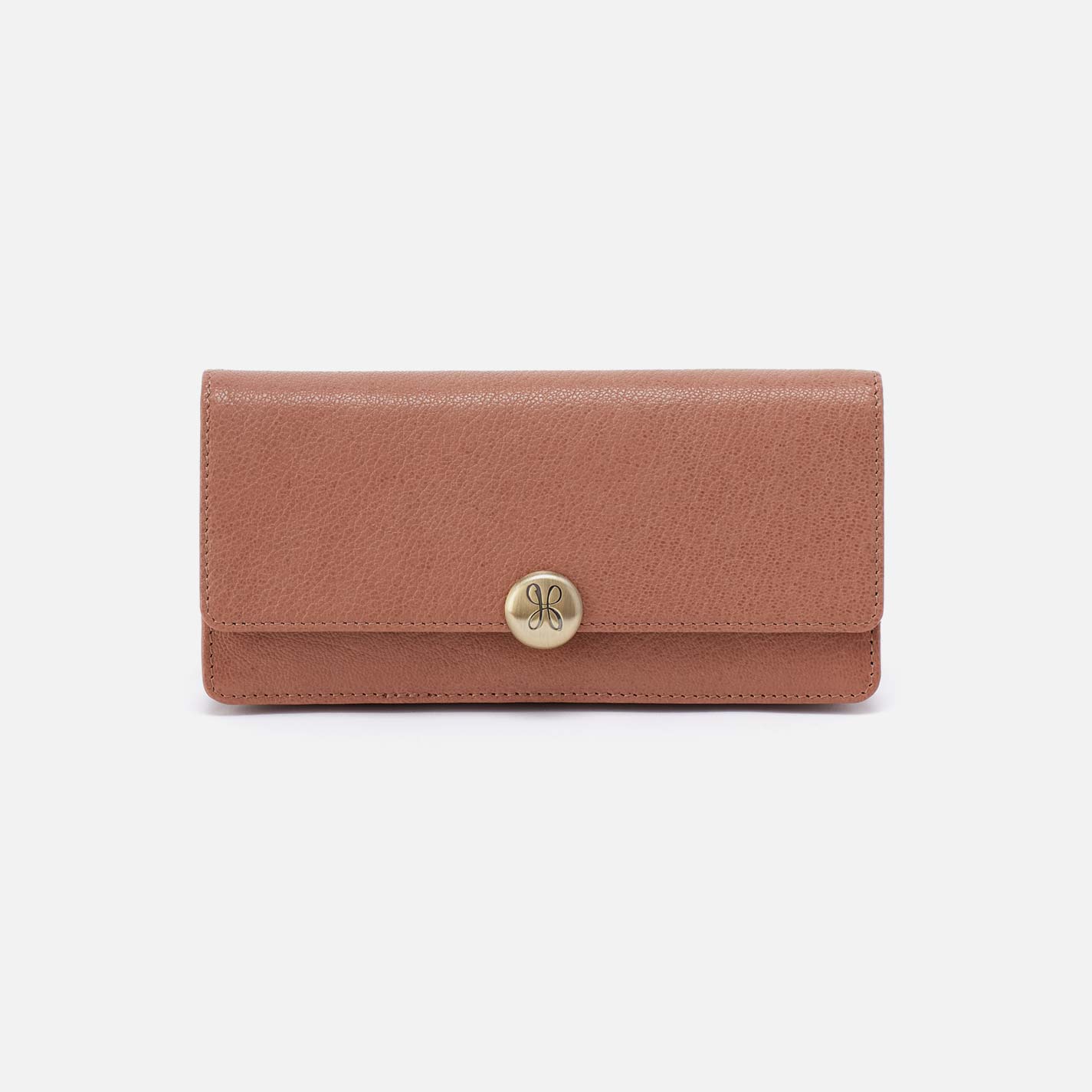 Hutton Large Wallet in Micrograin Leather – Glazed Donut
