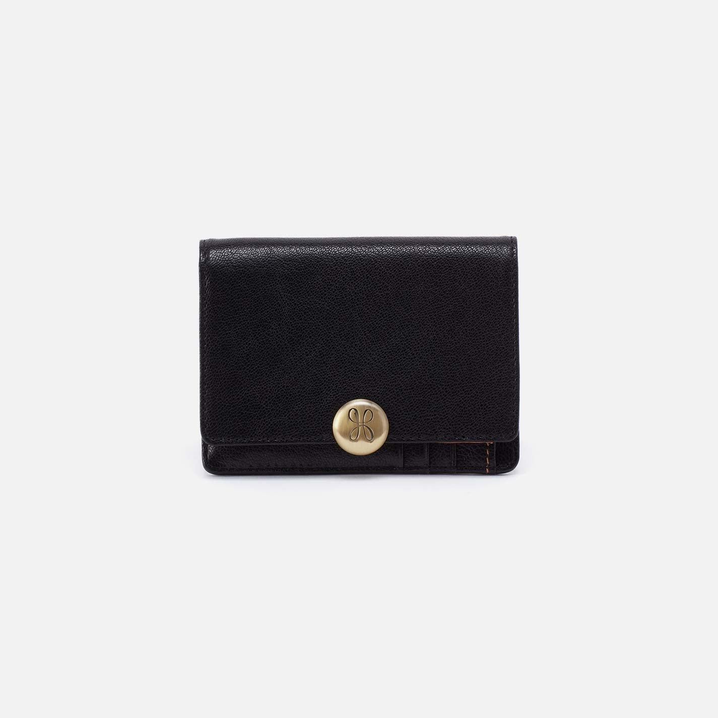 Hutton Small Wallet in Micrograin Leather – Black
