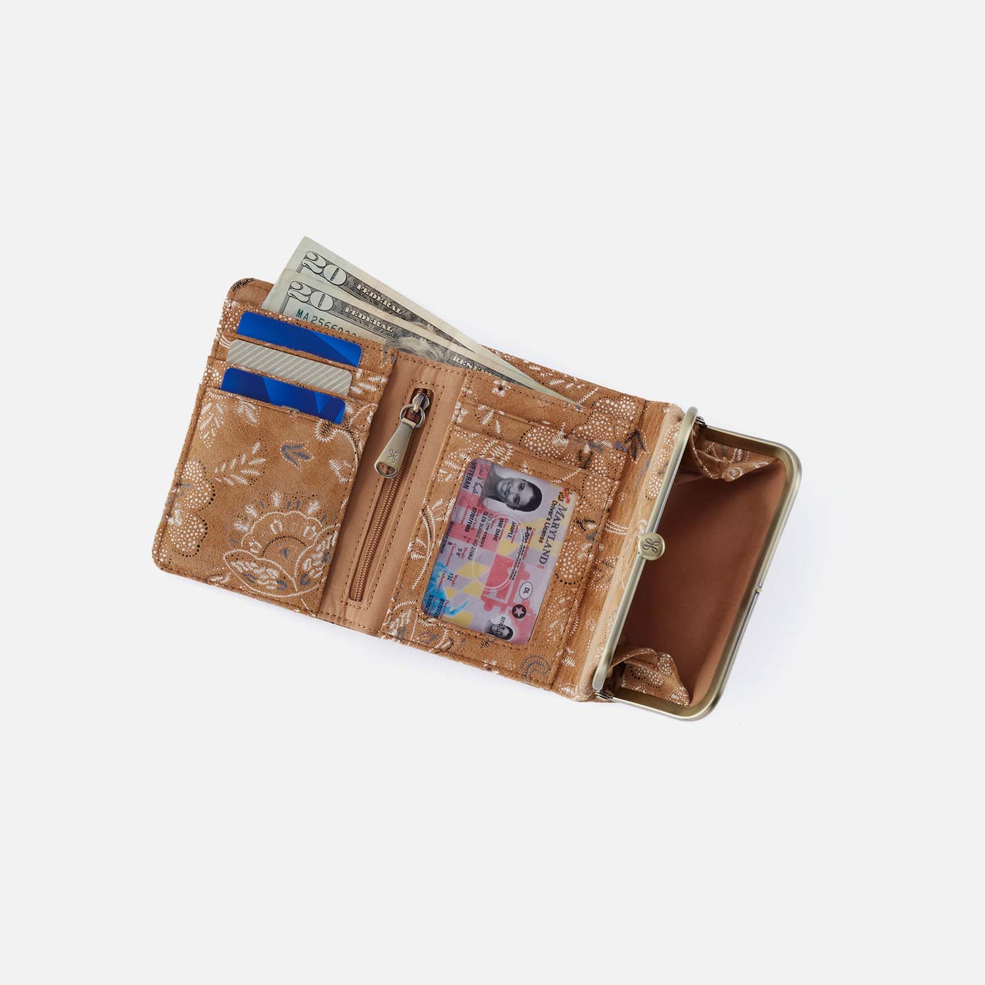 Robin Compact Wallet in Printed Leather – Country Road Bloom - HOBO