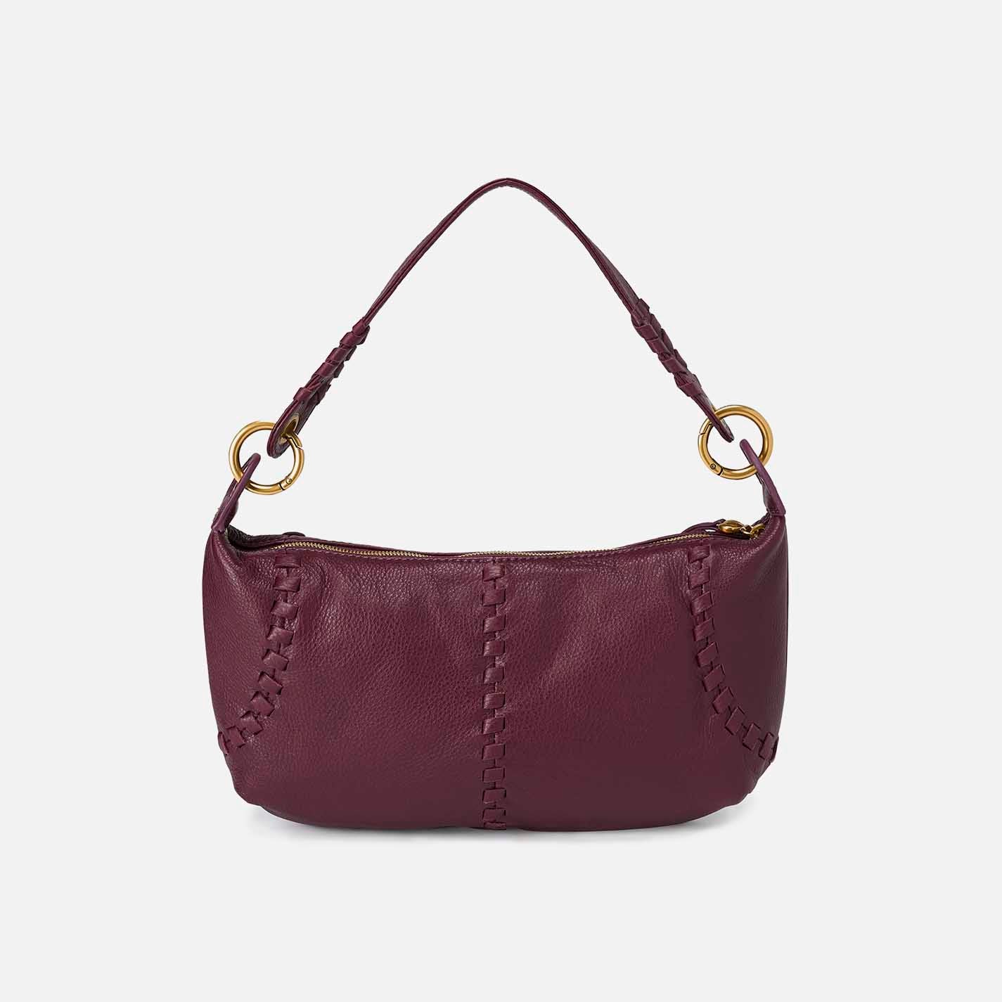 Opal Mini Shoulder in Pebbled Leather – Mulberry Glaze - HOBO