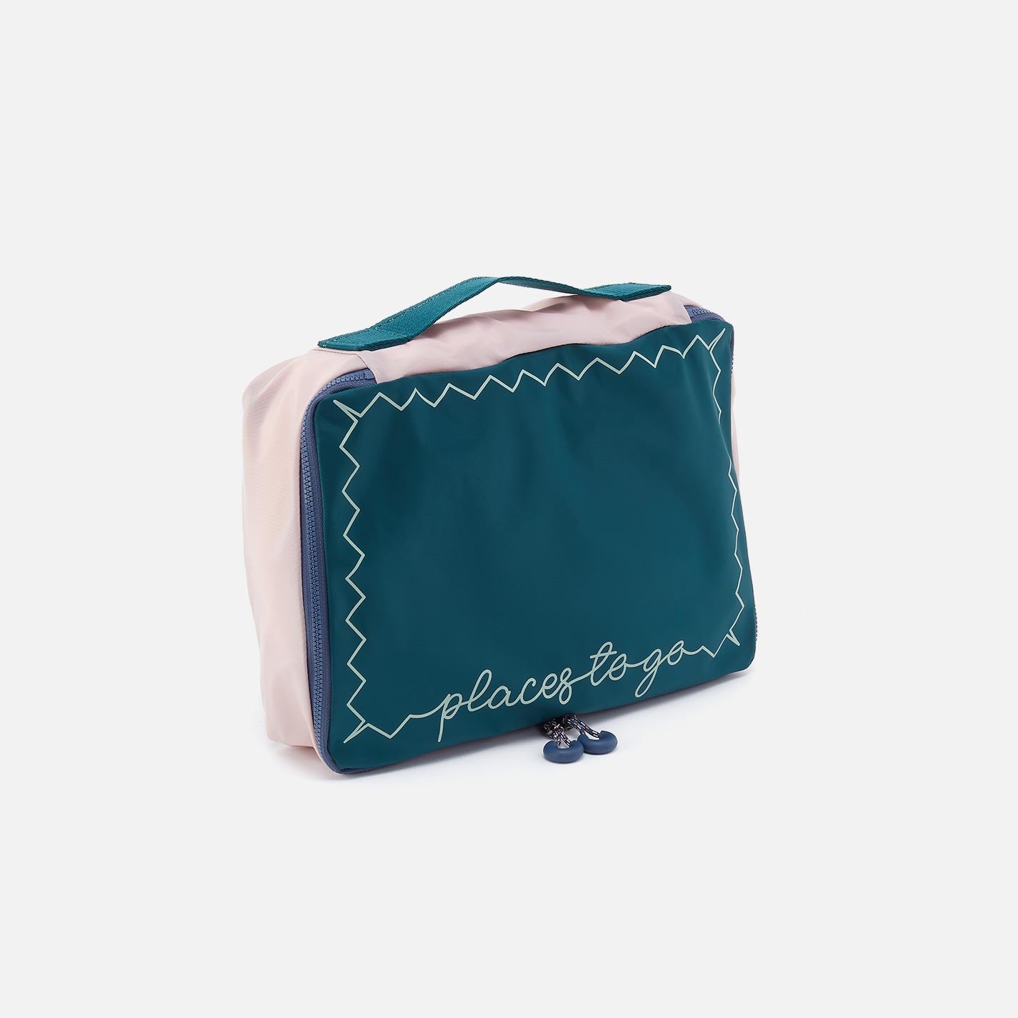 SET TO GO Packing Cube Medium in CaRefiber recycled nylon – Teal - HOBO