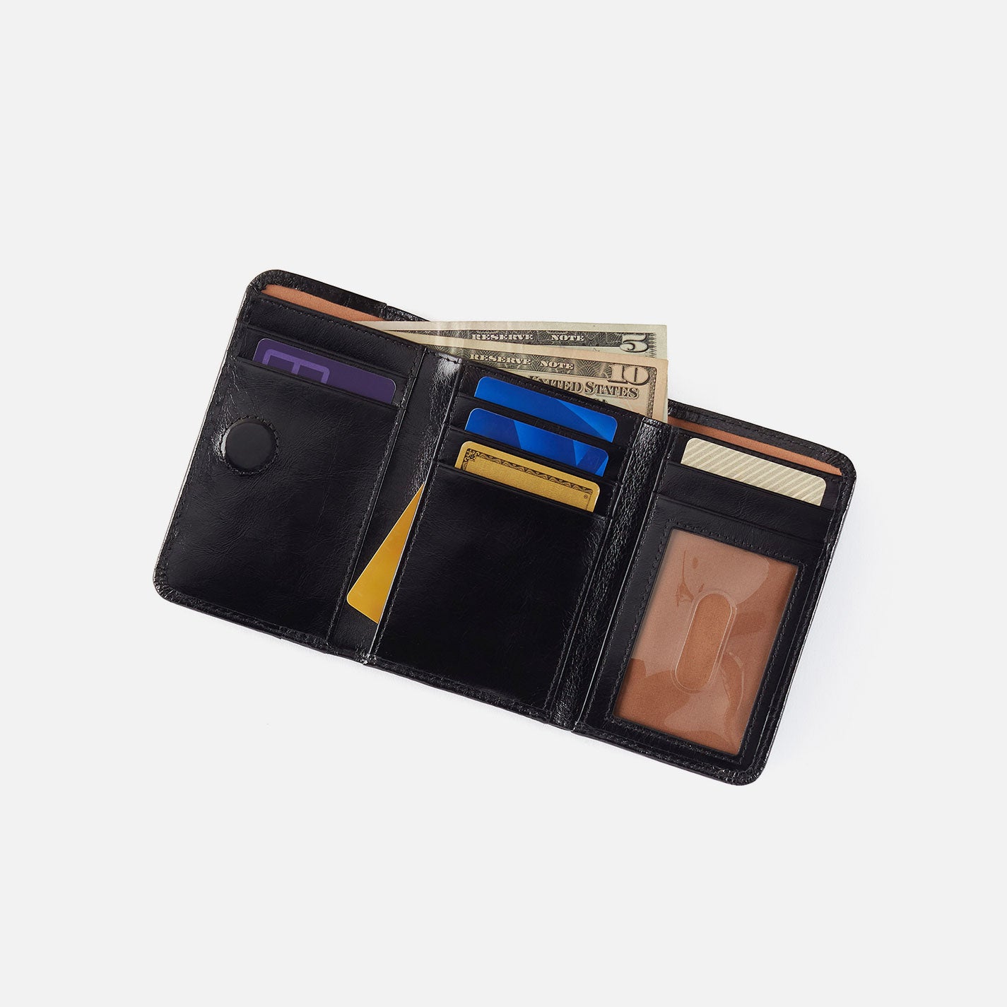 Jill Trifold Wallet In Printed Leather – Summer Safari - HOBO