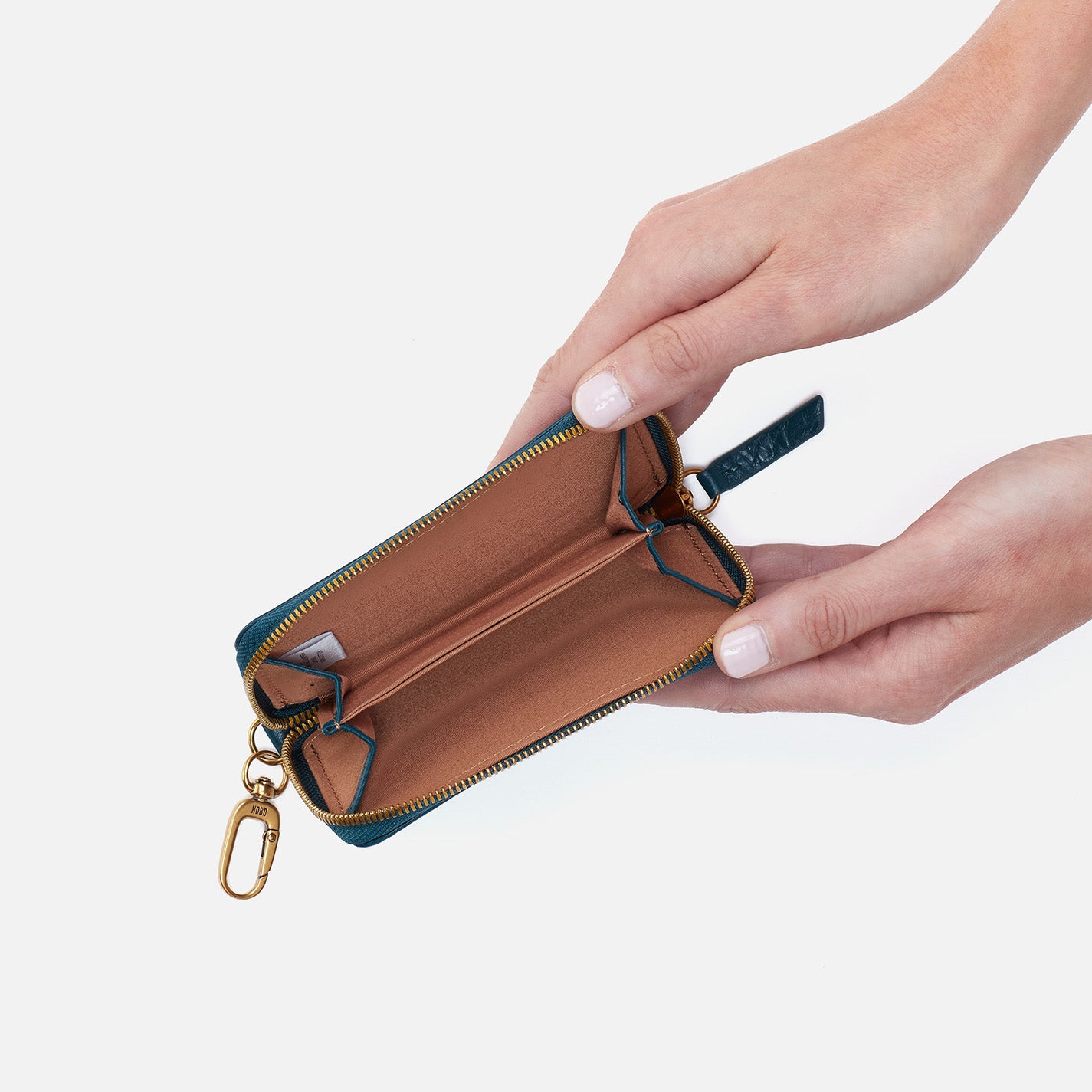 Move Clip Wallet In Pebbled Leather – Midnight Teal - HOBO