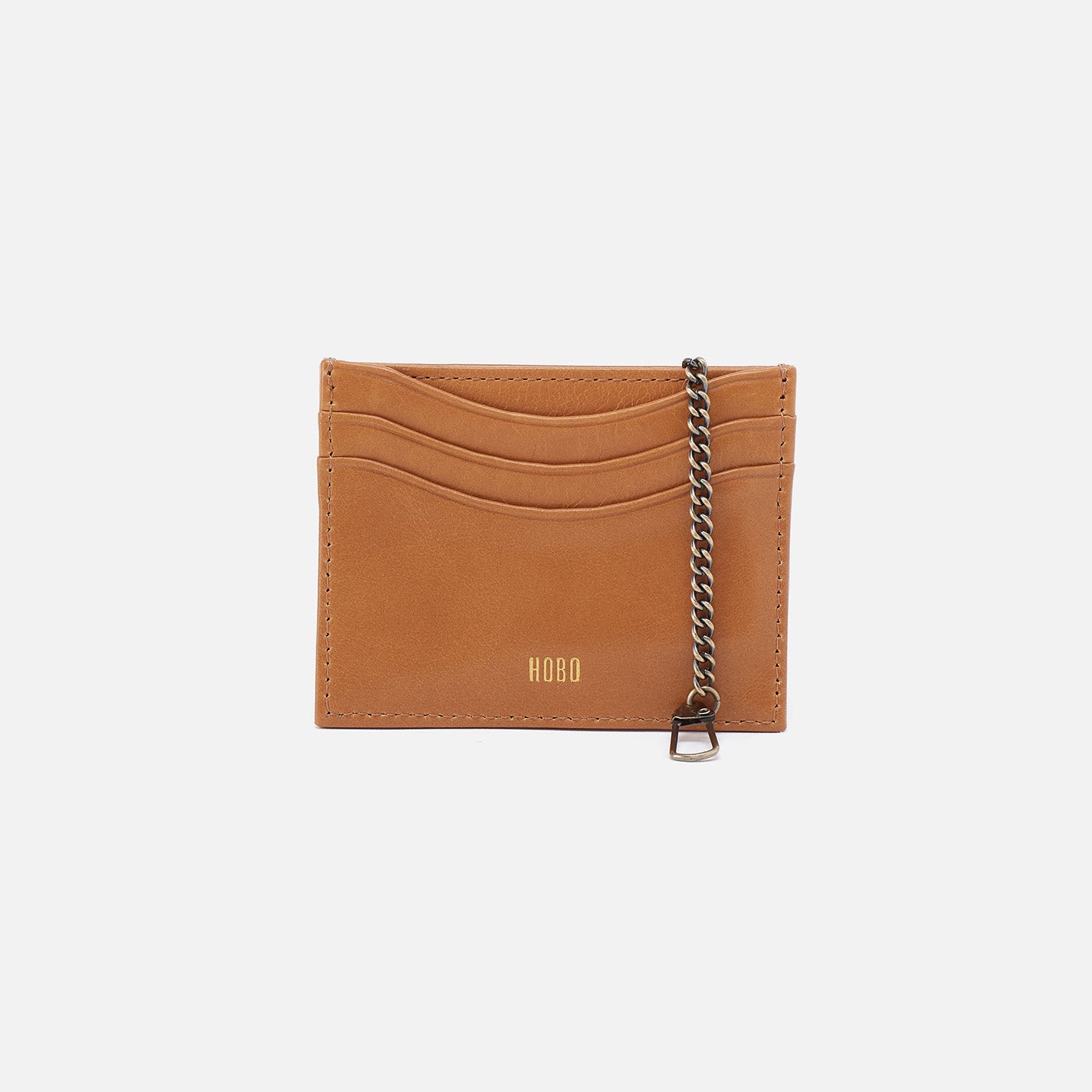 Max Card Case In Polished Leather – Natural - HOBO
