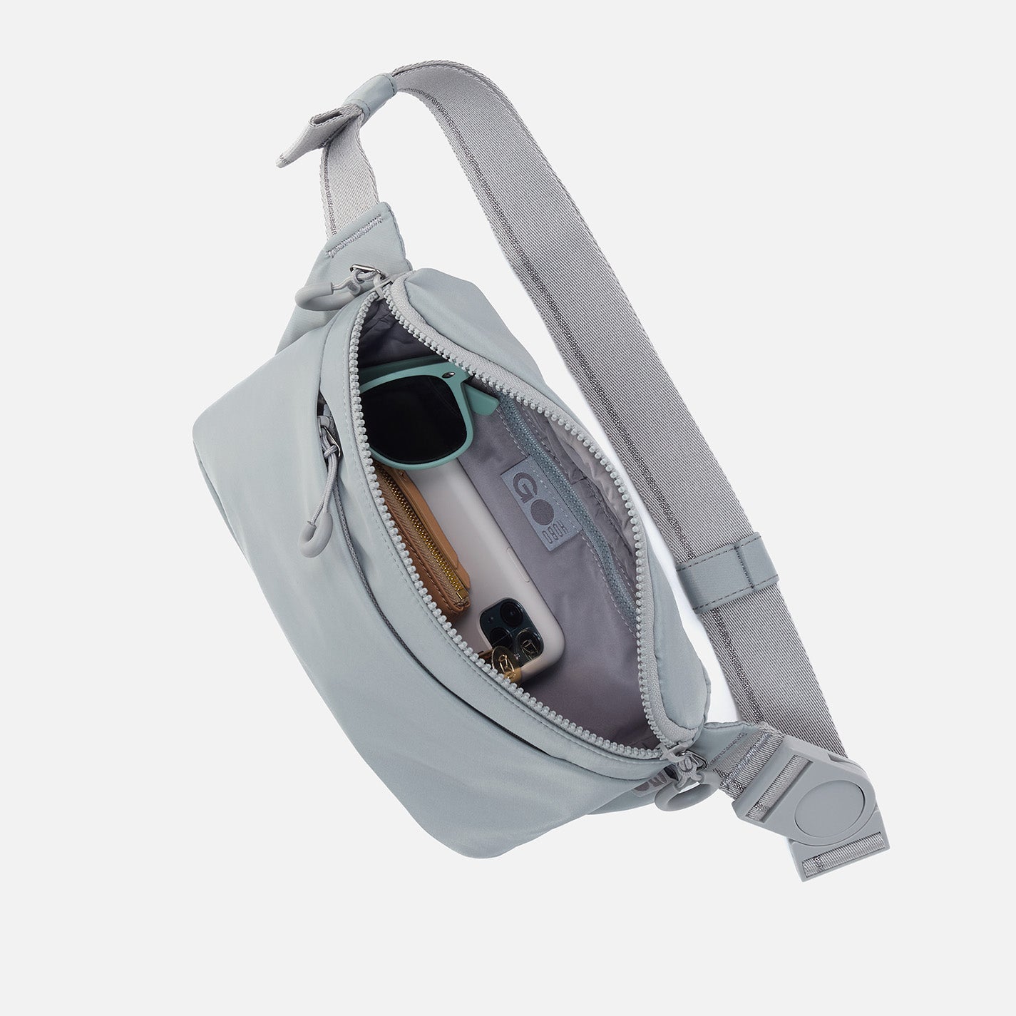 BE HOLD Belt Bag in CaRefiber recycled nylon – Stone - HOBO