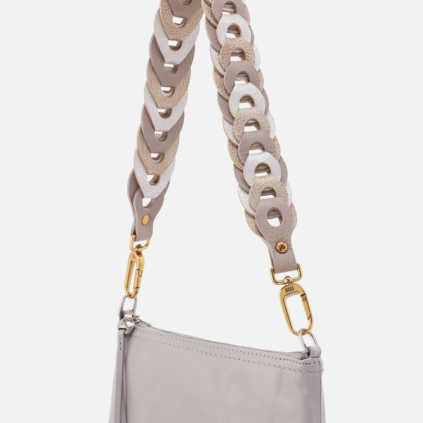 Loop Guitar Strap In Metallic Leather – Metallic Multi - HOBO