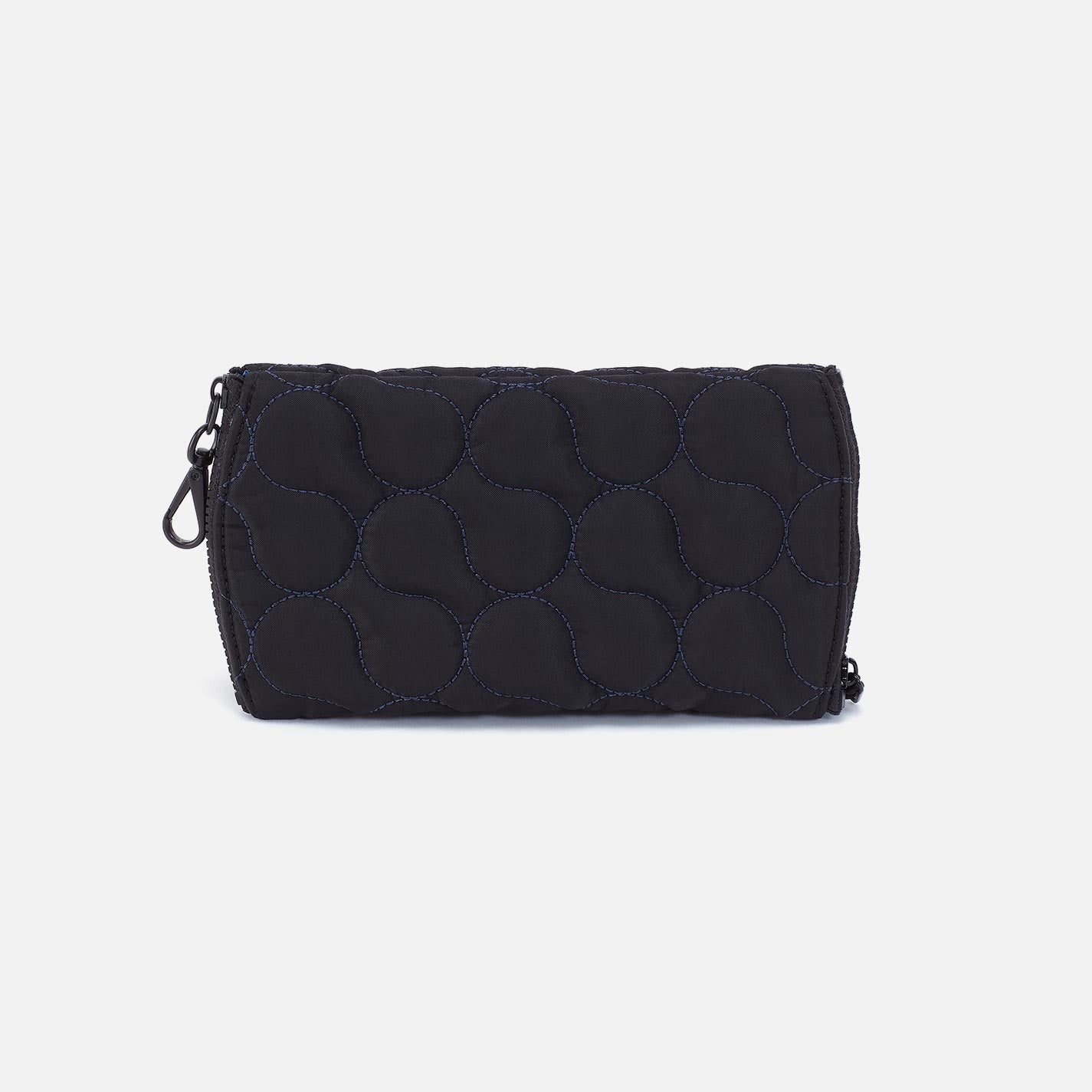 DOUBLE VISION Quilted Clip Eyewear Organizer in CaRefiber recycled nylon – Jet - HOBO