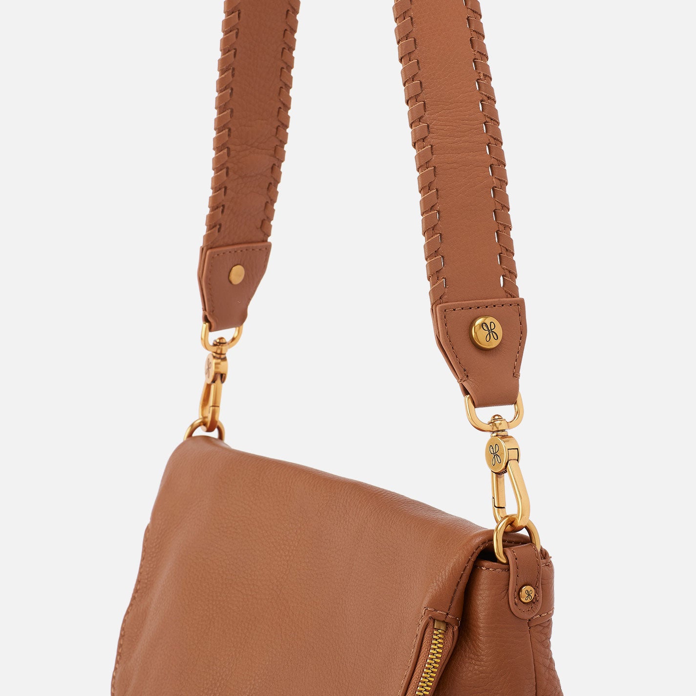 Whipstitch Guitar Strap in Pebbled Leather – Warm Honey - HOBO