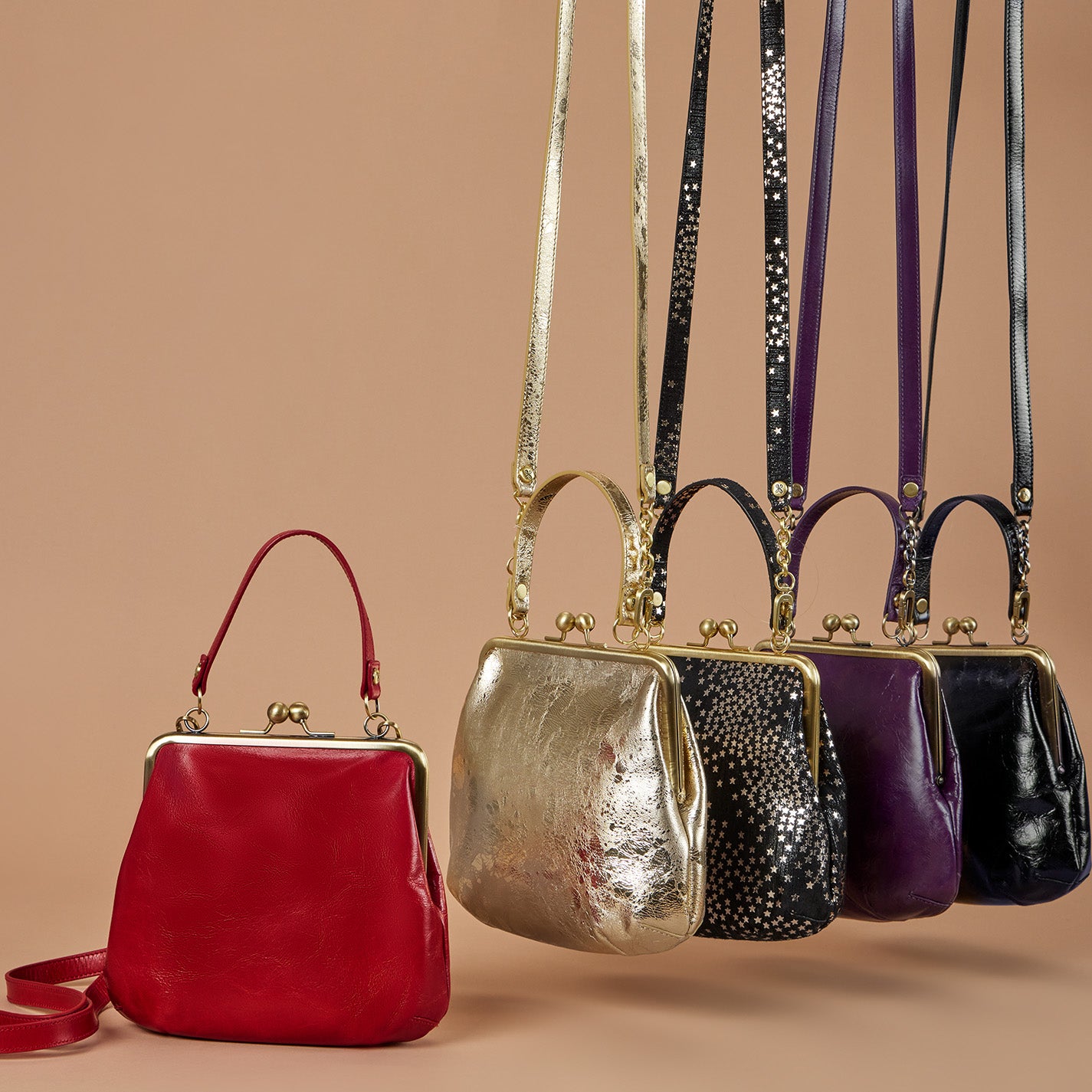 Alba Crossbody in Polished Leather – Black - HOBO