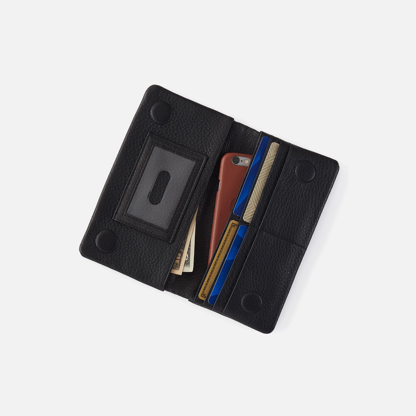 Lumen Continental Wallet In Pebbled Leather – Embroidered Birch - HOBO