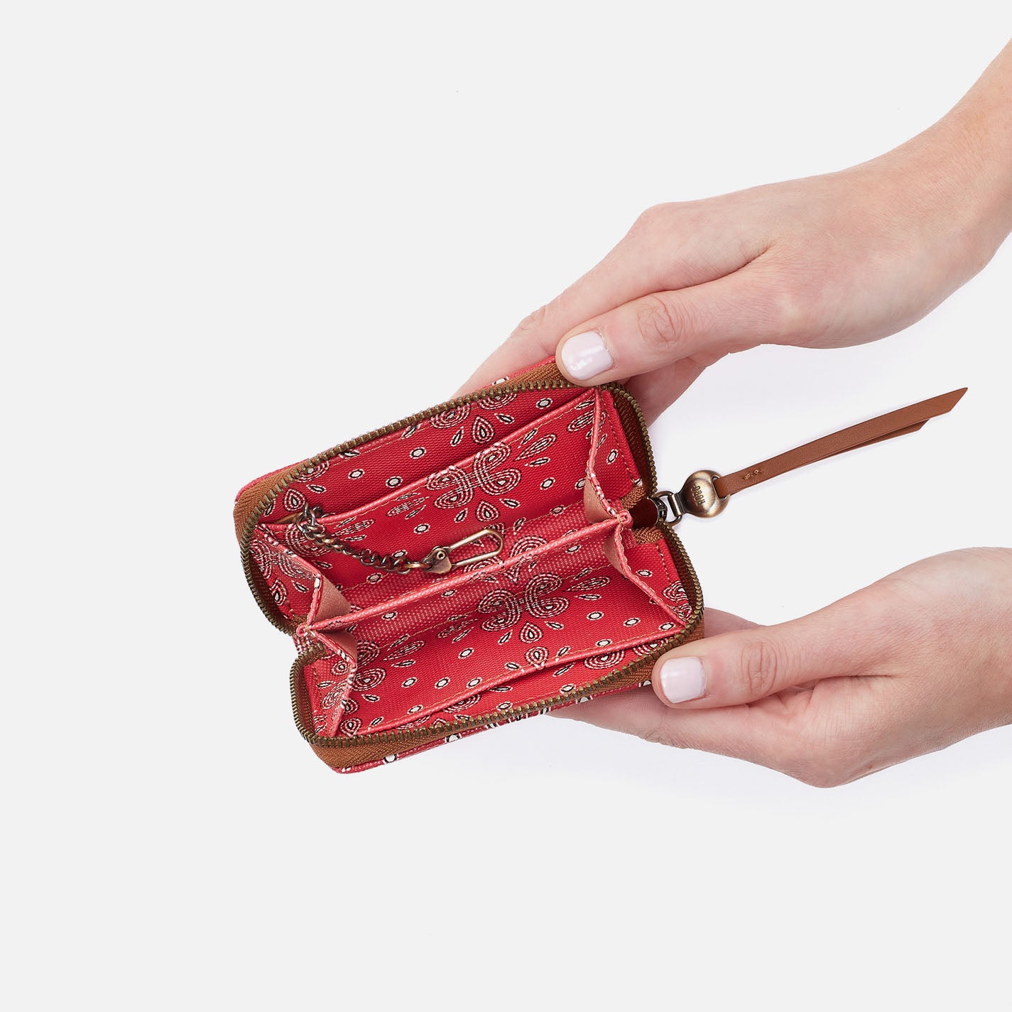 Soma Small Wallet In Coated Canvas – Red Journey Bandana - HOBO