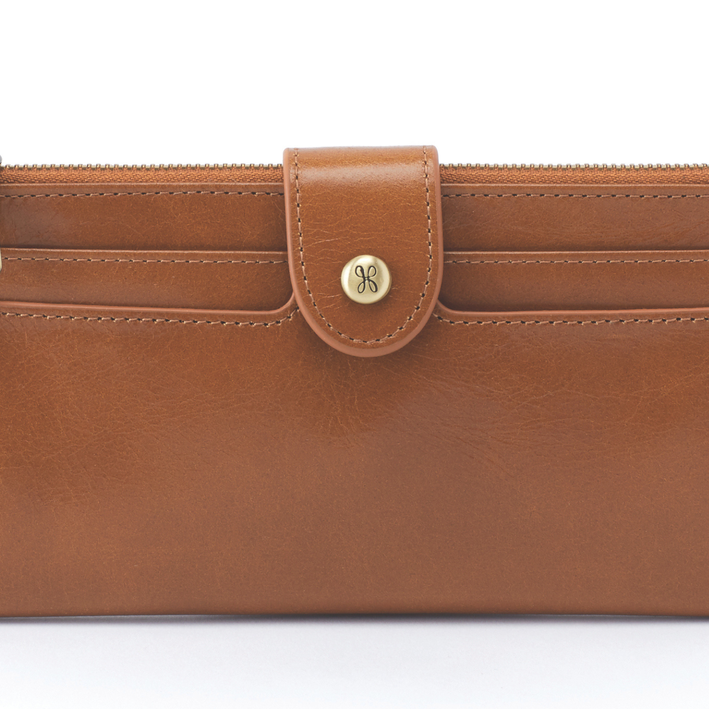 Dunn Continental Wallet in Polished Leather – Hearthstone - HOBO