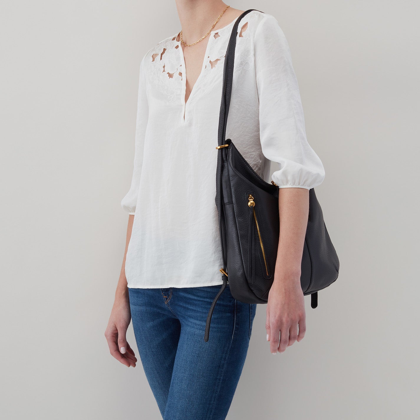 Merrin Convertible Backpack in Pebbled Leather – Black - HOBO