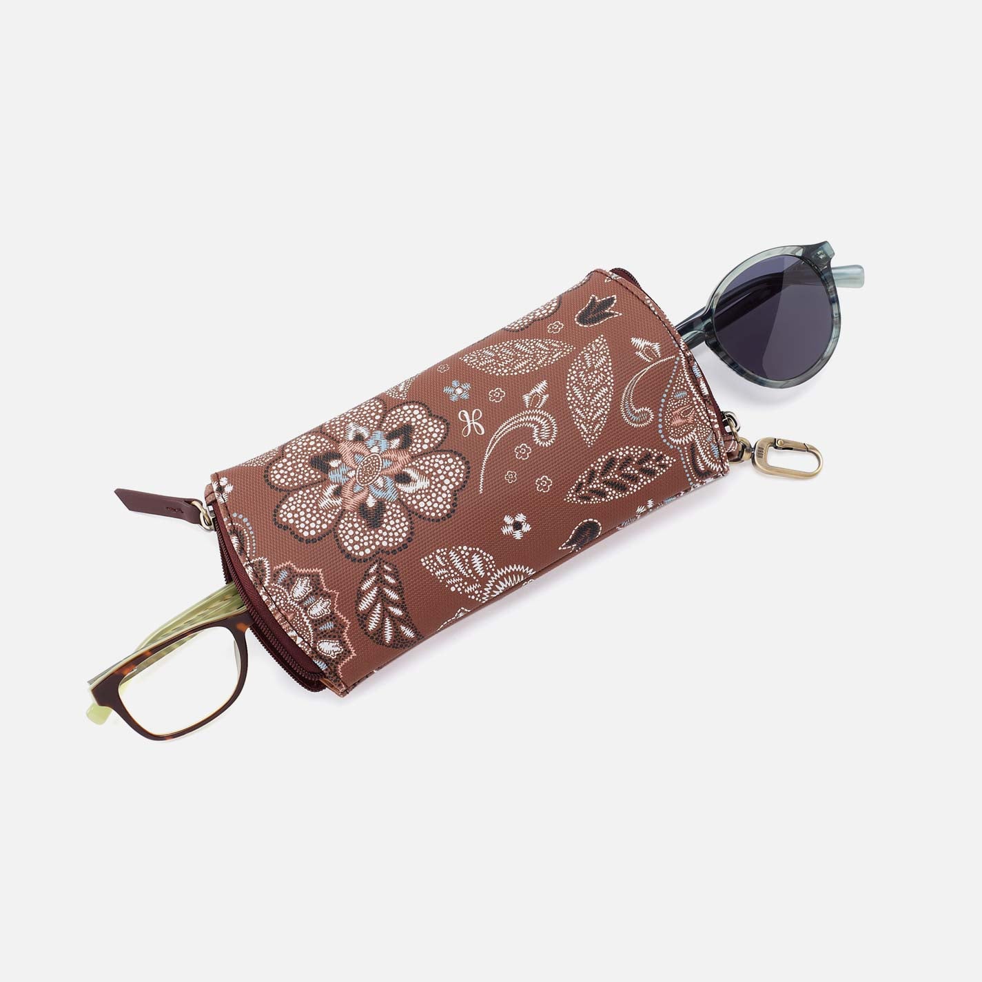 Spark Double Eyeglass Case in Coated Canvas – Country Road Bloom Canvas - HOBO