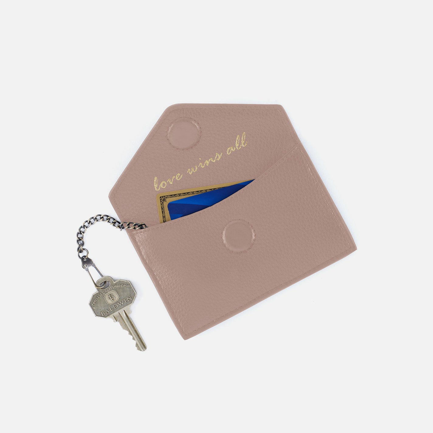Goldie Card Case in Pebbled Leather – Warm Adobe - HOBO