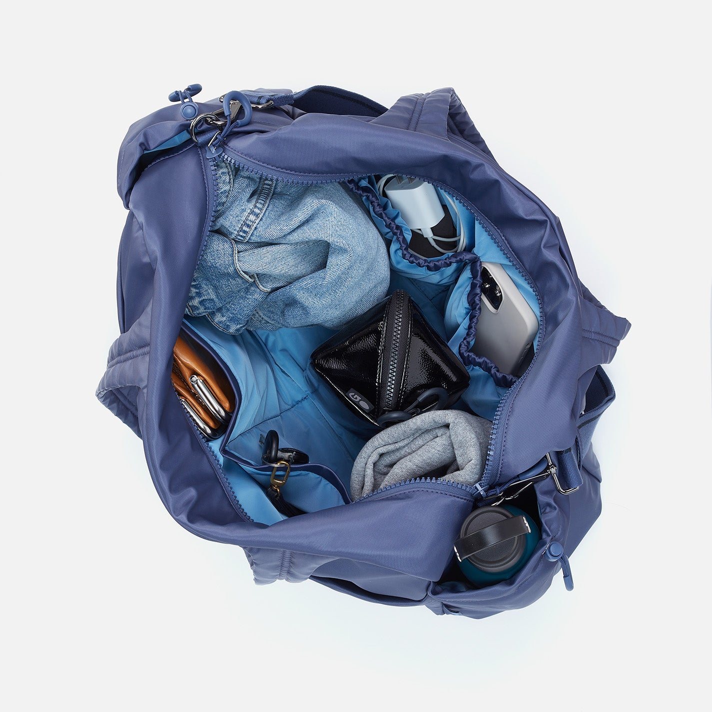 GET AWAY Duffle in CaRefiber recycled nylon – Ocean - HOBO